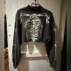 Skeleton Crop Sweatshirt